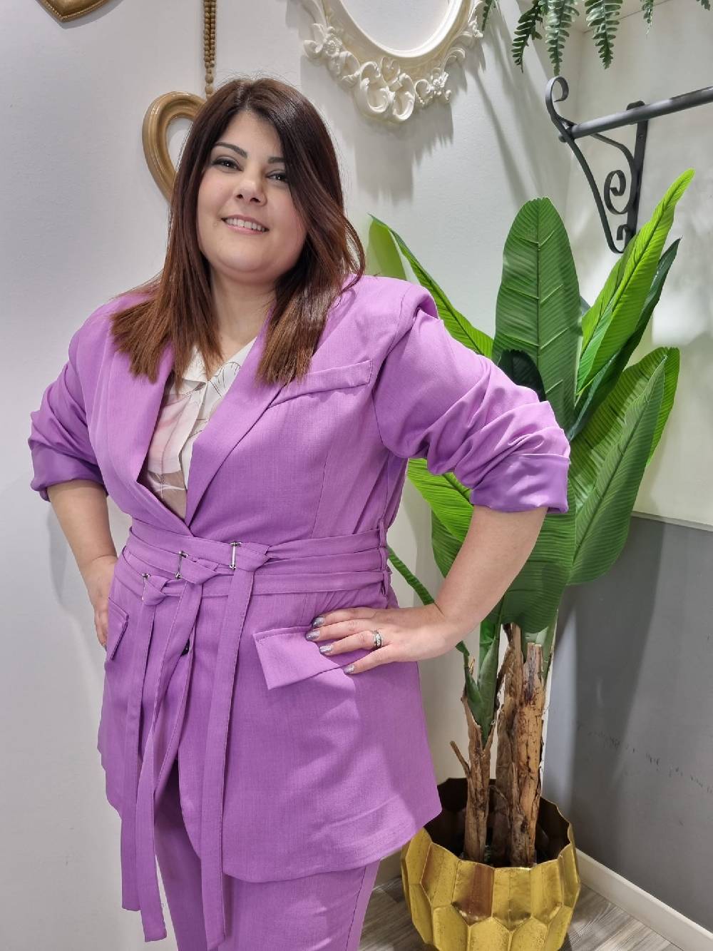 Le Chicche Tailleur Lilla Curvy Giacca Italy