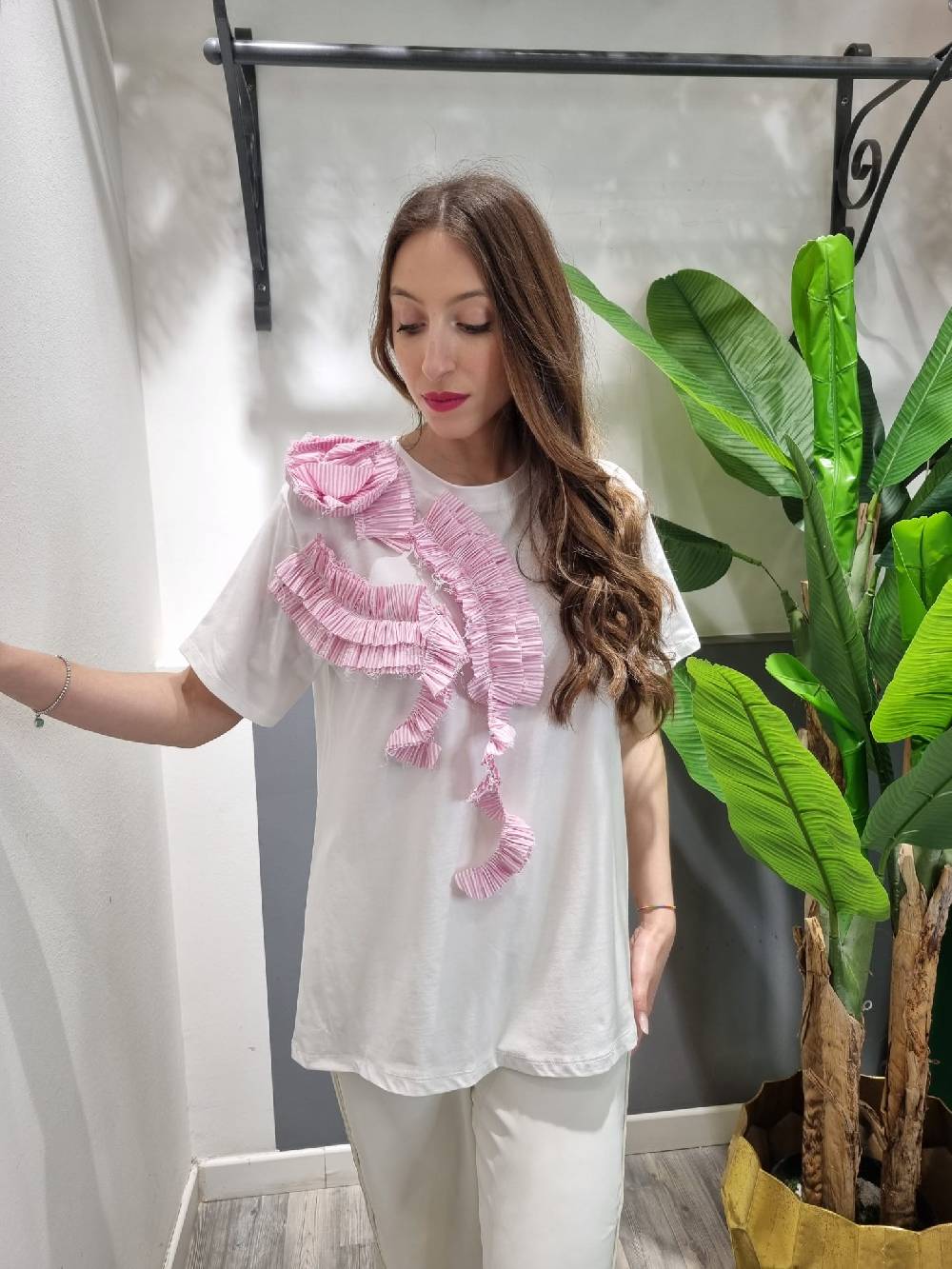 Le Chicche T-shirt Rouches Shopping Online