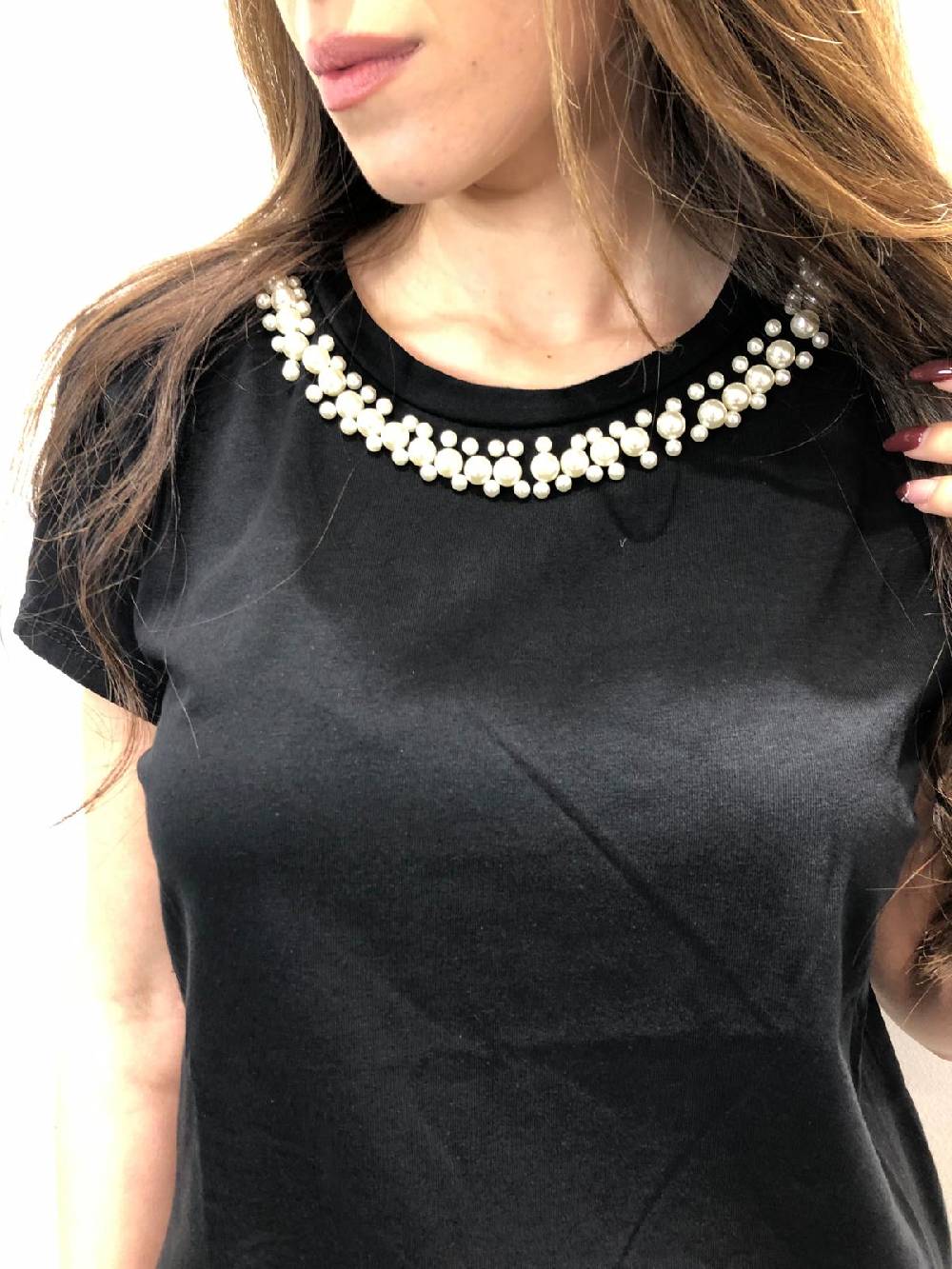 Le Chicche T-shirt Girocollo Perle Offerta