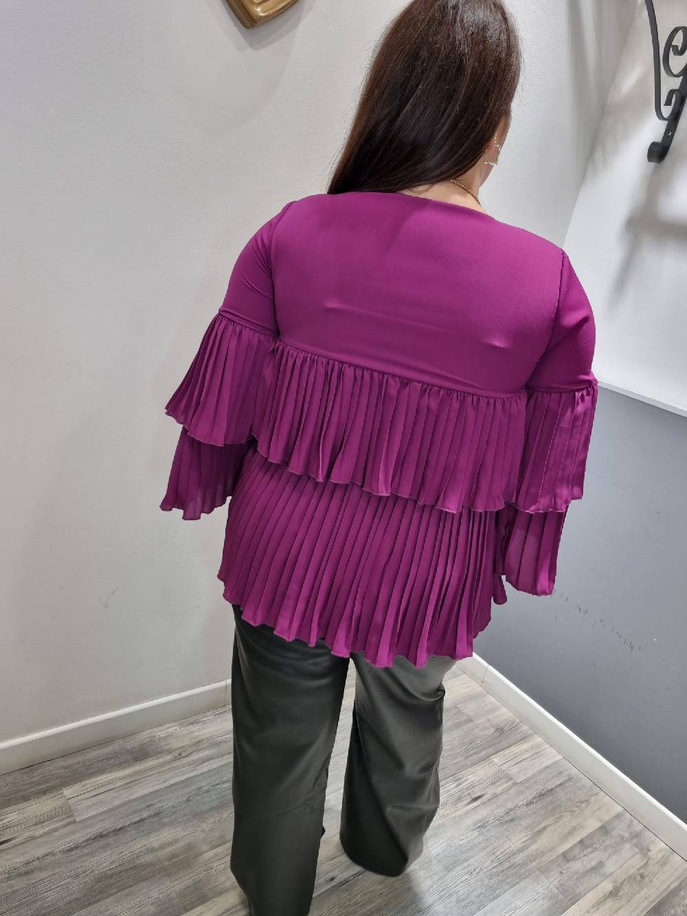 Le Chicche Camicia effetto Plissè Saldi Di Fabbrica