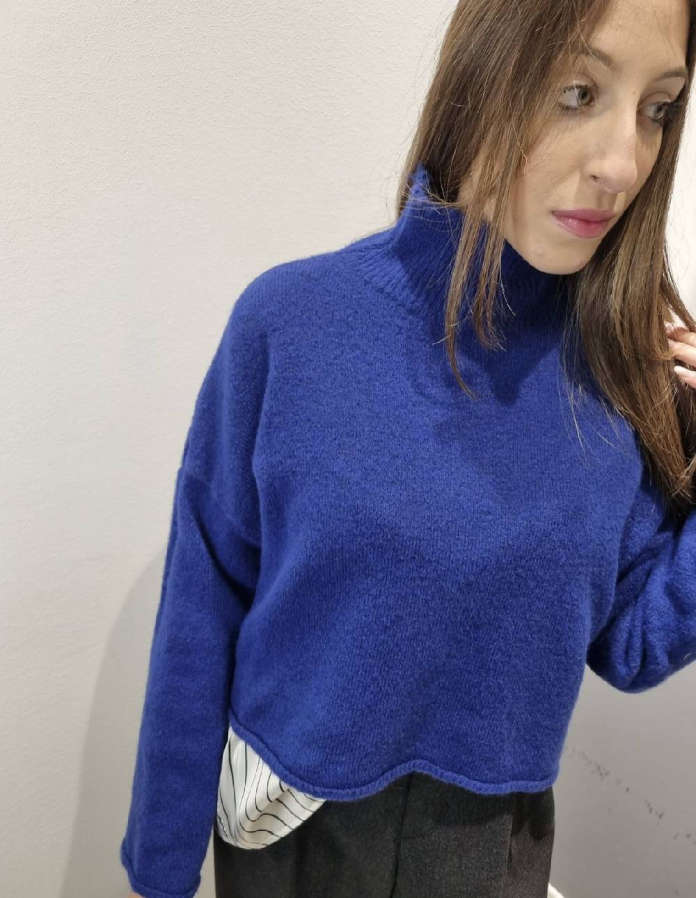 Le Chicche Pull Indaco Prezzo Ridotto