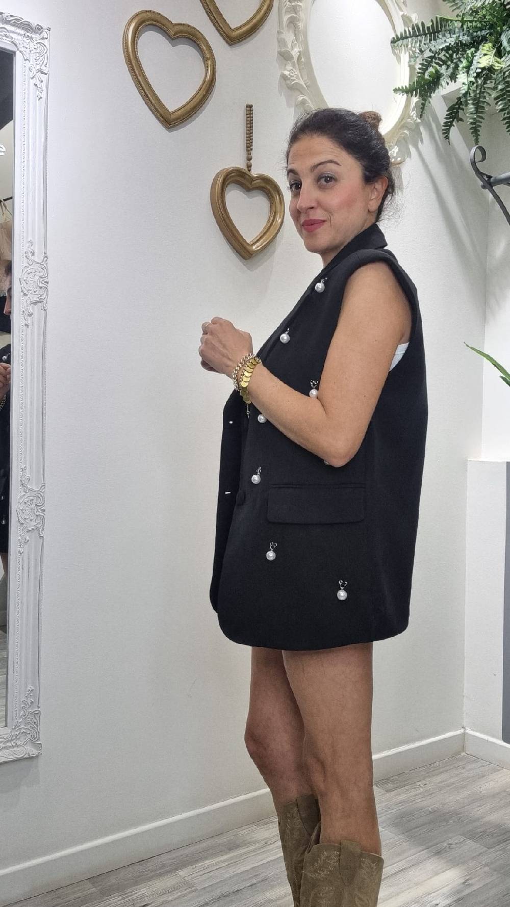 Le Chicche Coordset Gilet Perle Consegna Veloce