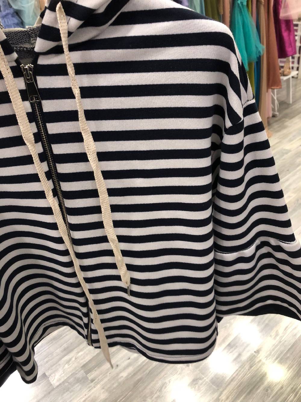 Le Chicche Felpa Righe e Cerniera Moda