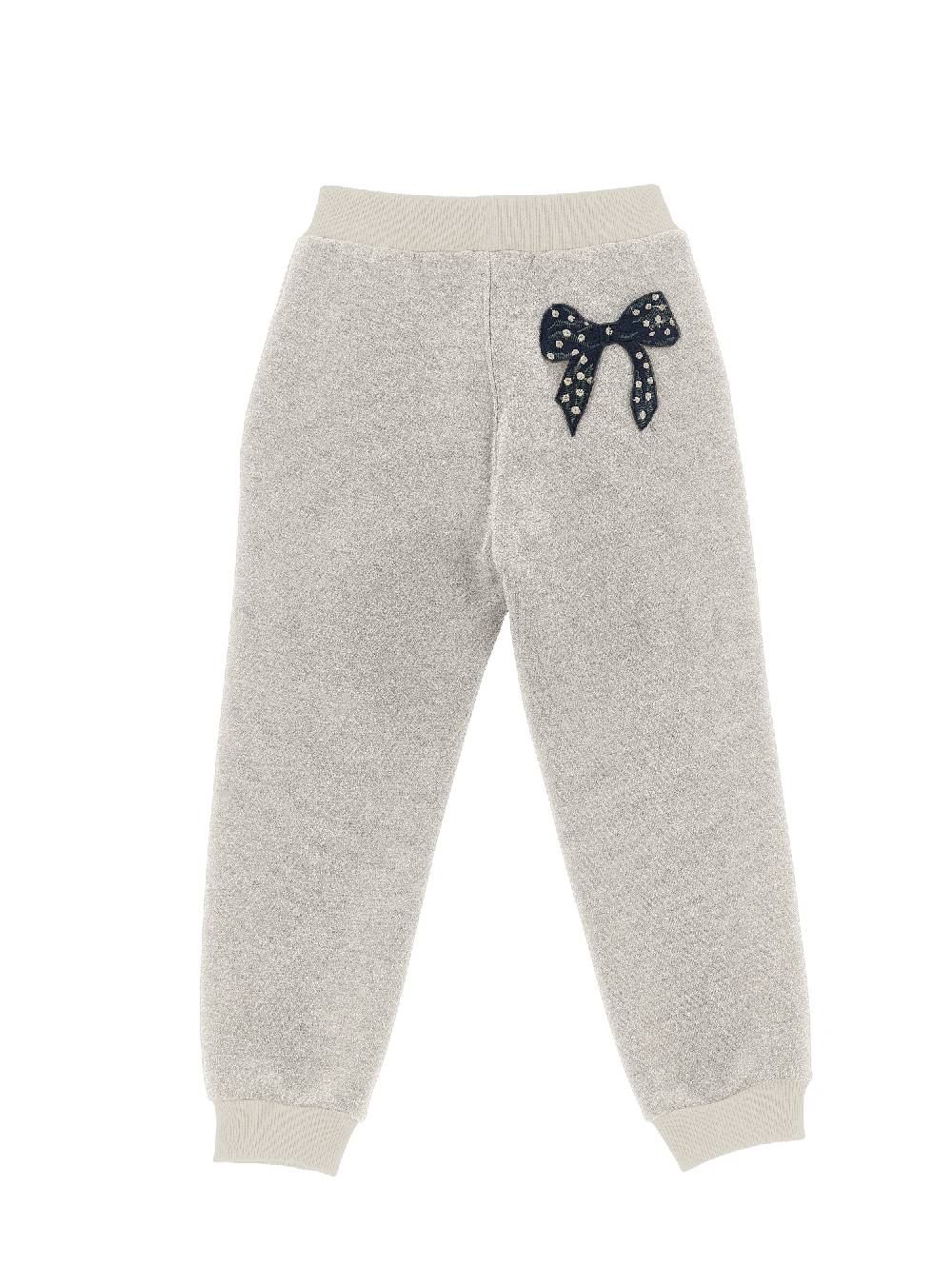 Monnalisa Jogger felpa glitter con fiocco Soddisfazione Garantita