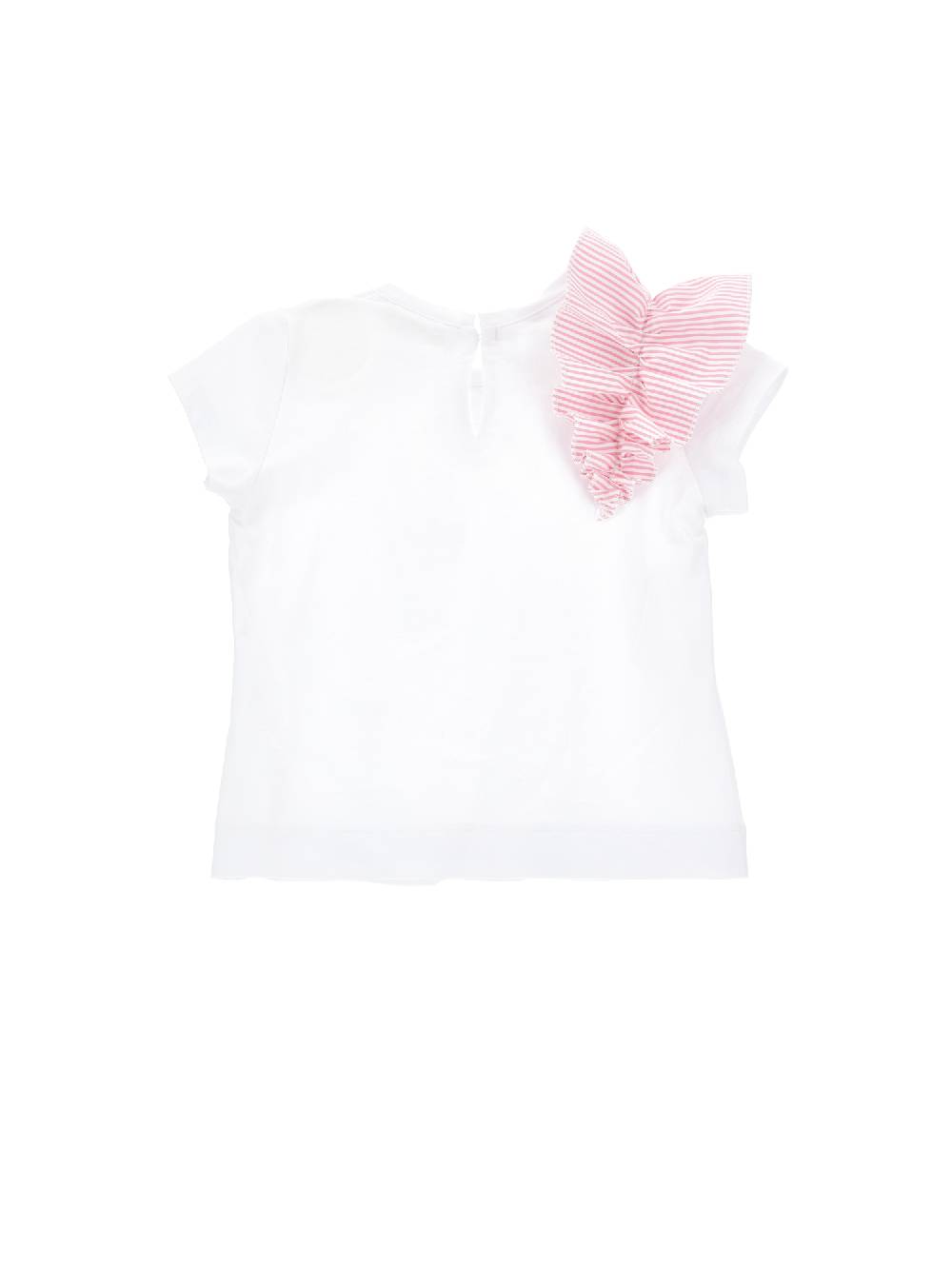 Monnalisa T-shirt cotone organico rouches In Saldo