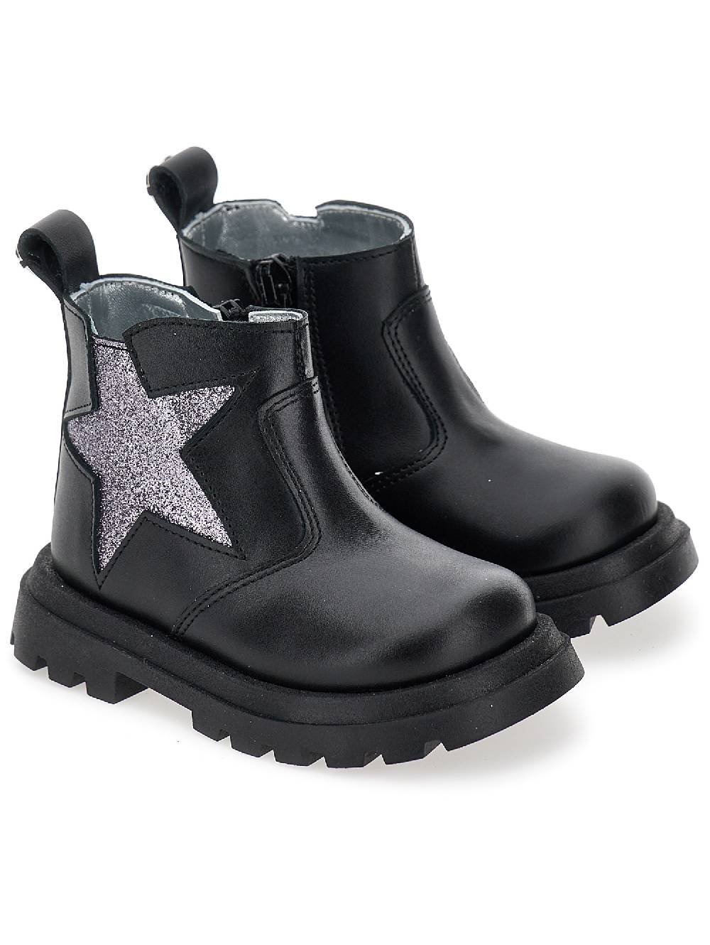 Monnalisa Scarponcini pelle con stella glitter Vendita