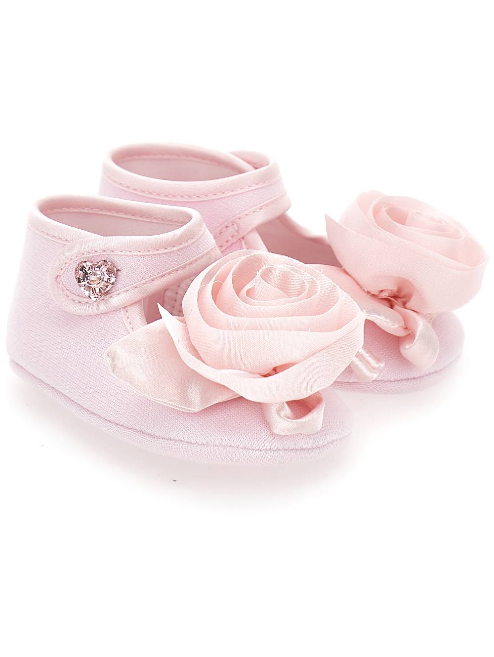 Monnalisa Ballerine jersey con rosa applicata Consegna Veloce