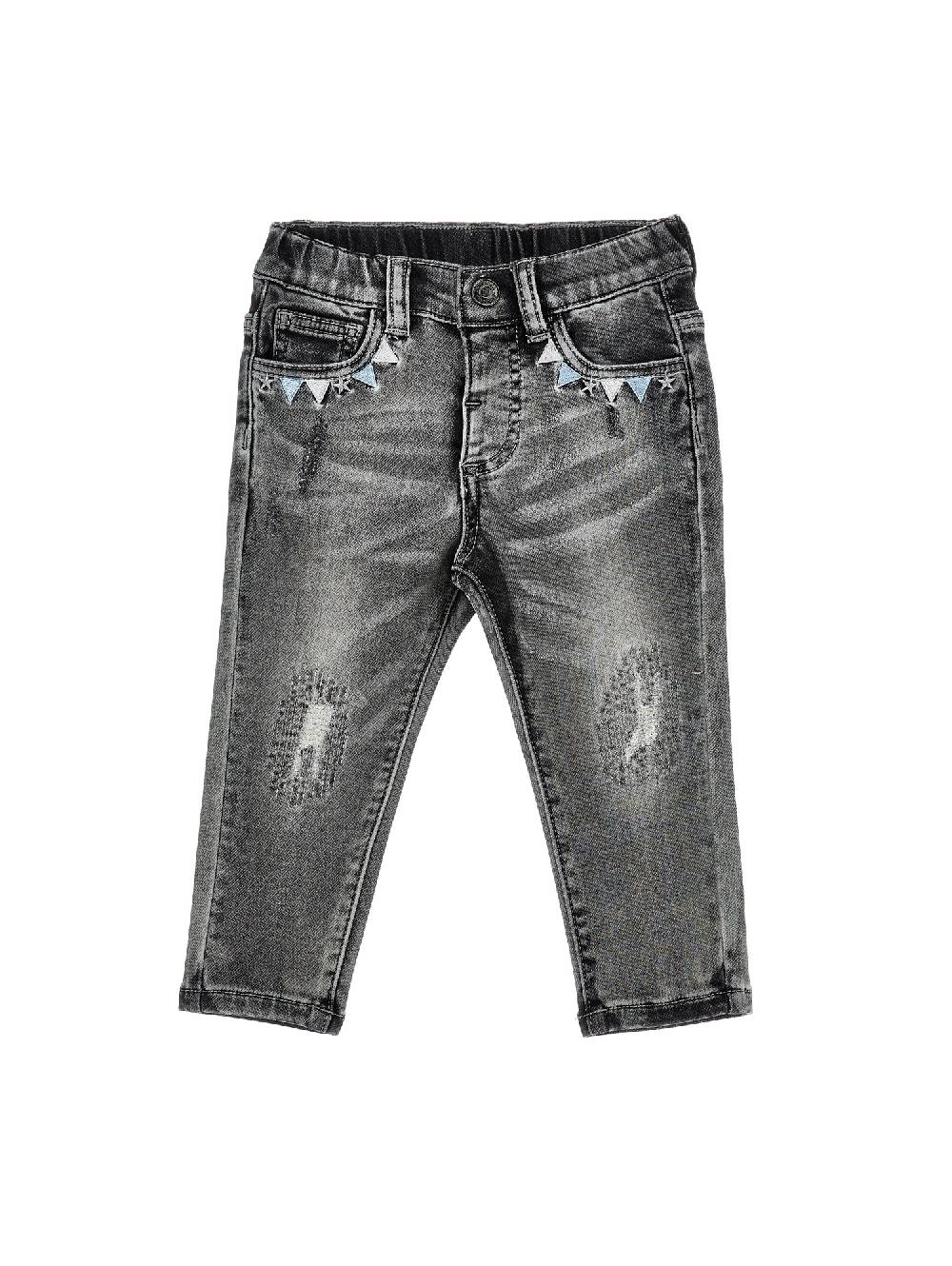 Monnalisa Pantaloni denim con ricami