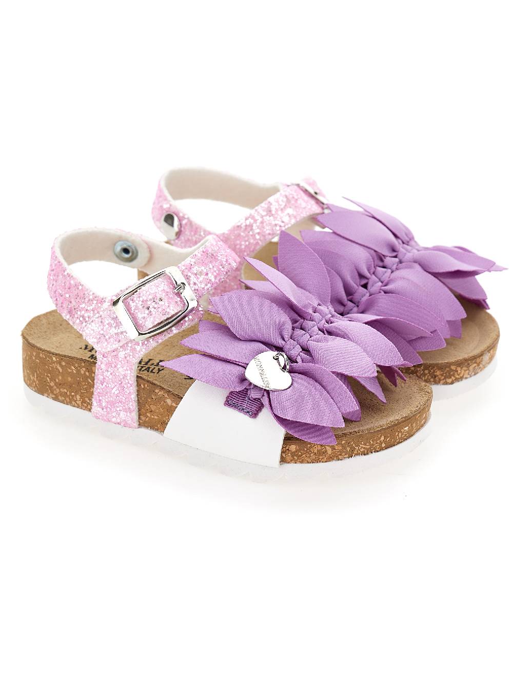 Monnalisa Sandali glitter con fiori Offerta