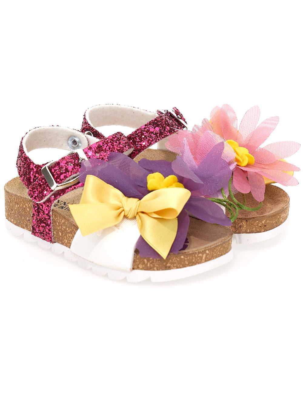 Monnalisa Sandali glitter con fiori Online