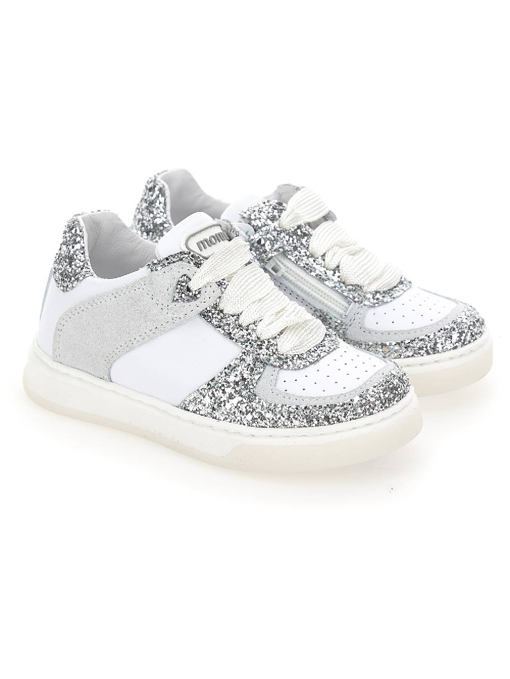 Monnalisa Sneakers in crosta e glitter Saldi Di Fabbrica