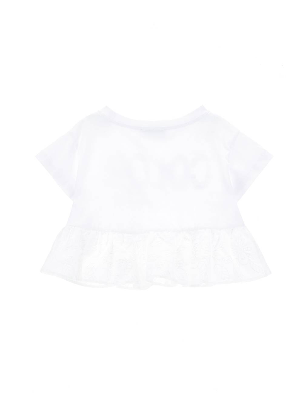 Monnalisa T-shirt con gala ricamata In Vendita