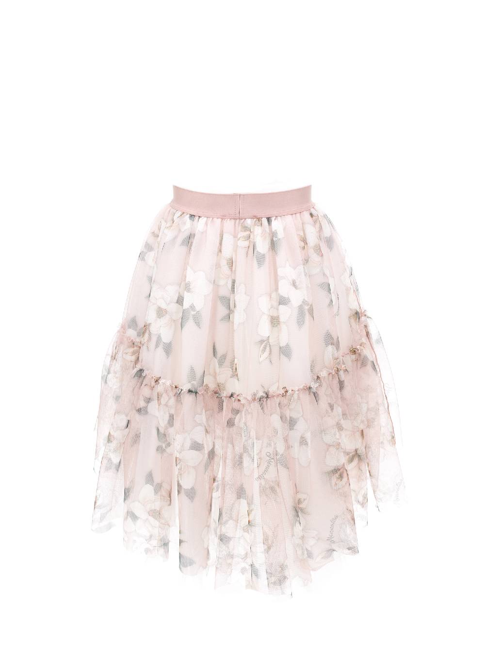 Monnalisa Gonna tulle stampa magnolia Negozio
