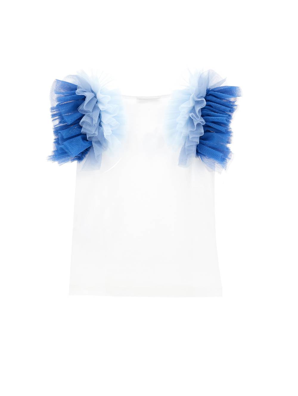 Monnalisa T-shirt jersey con galette e LOVE Nuova