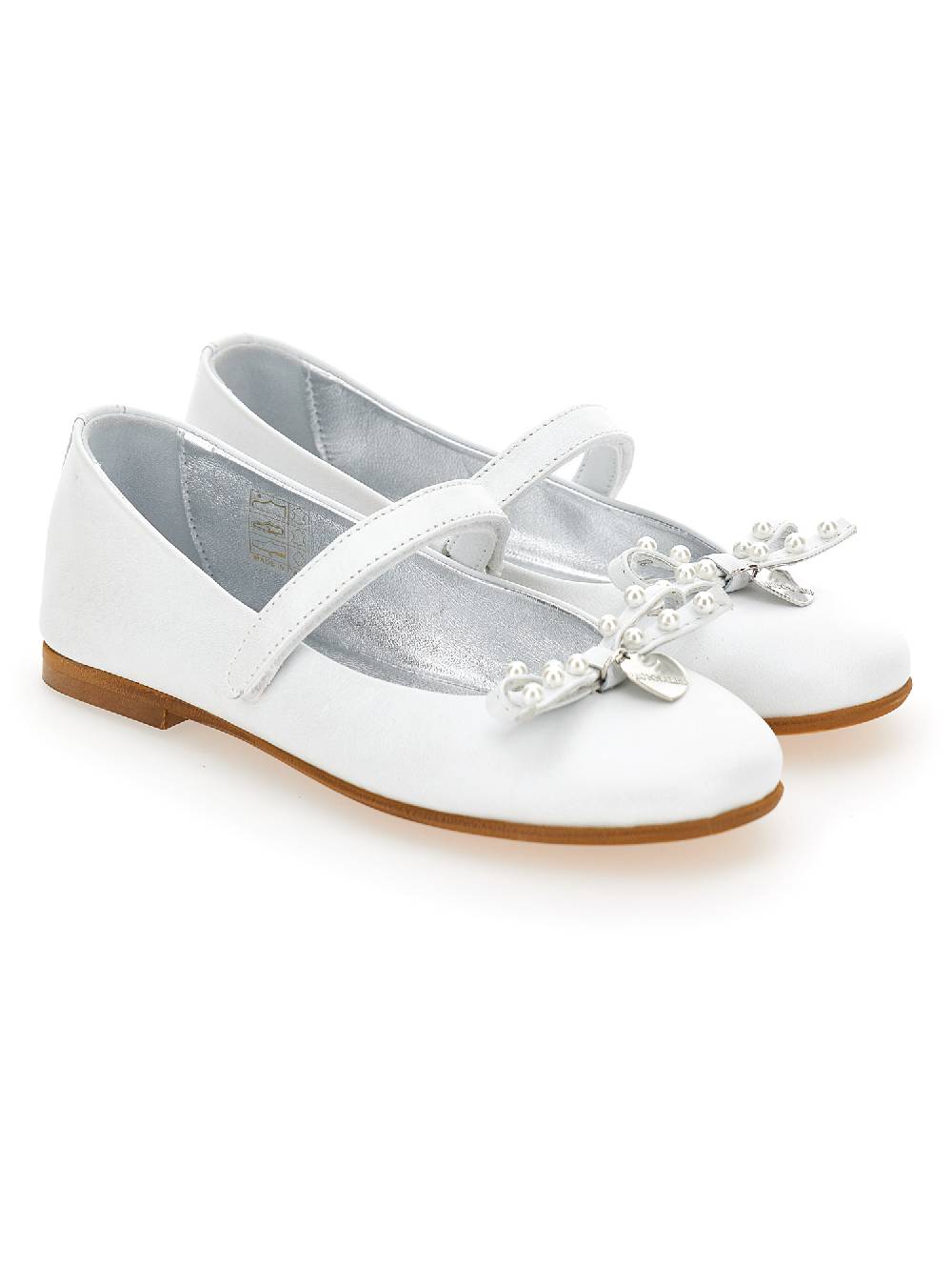 Monnalisa Ballerine in pelle perlata con fiocco Offerta temporanea