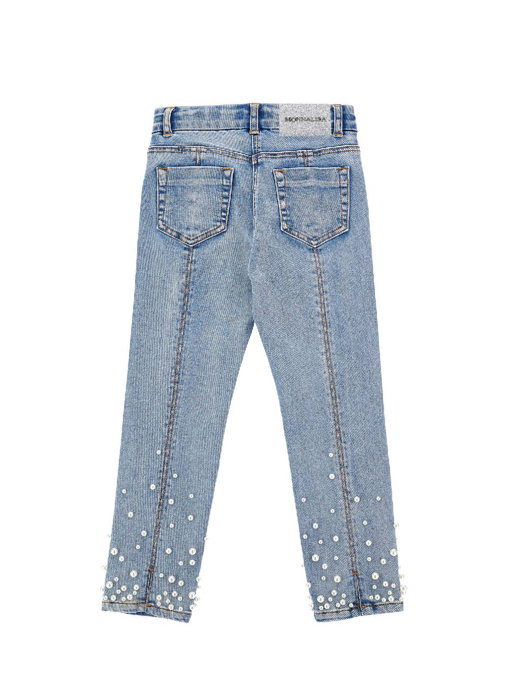 Monnalisa Jeans con perle degradè Vendita