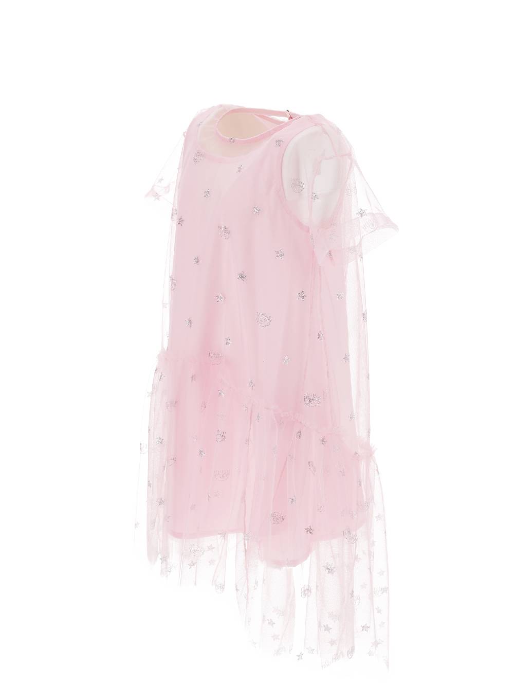 Monnalisa Abito in tulle Logomania all over Fino Al -60%