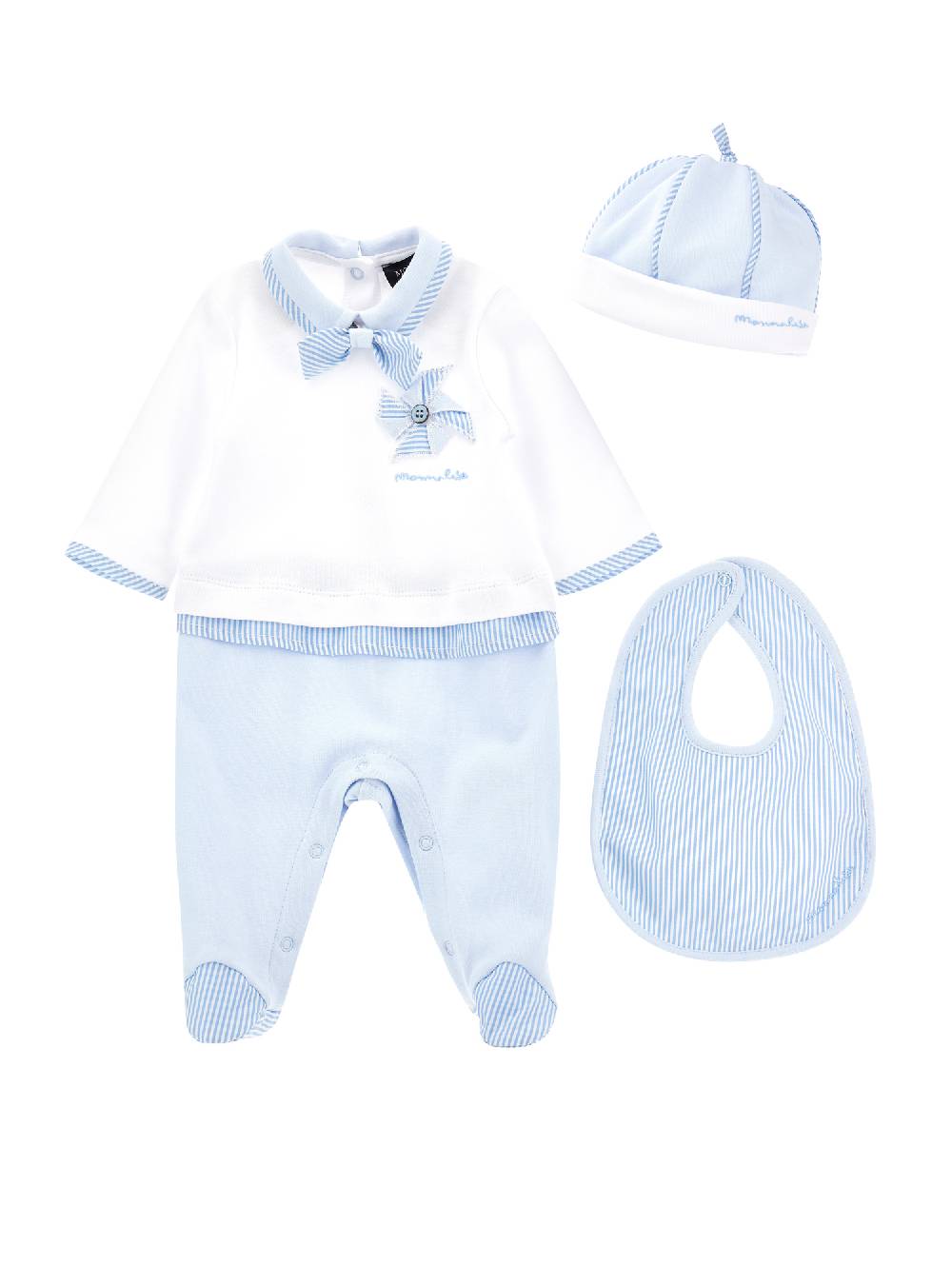 Monnalisa Completo neonato, tre pezzi cotone Italy