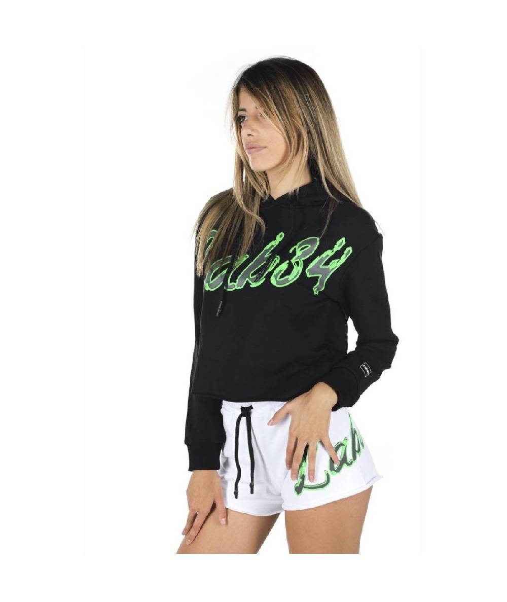 Lab84 FELPA CROP TOP CAPP Consegna Veloce