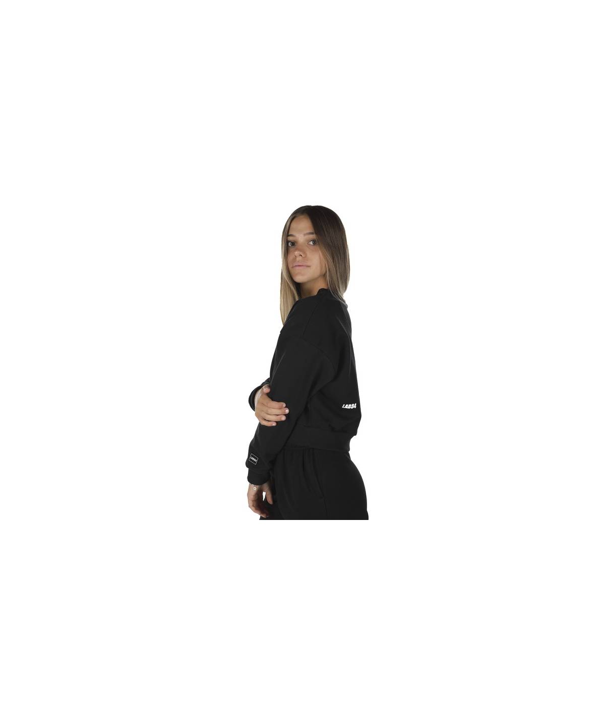 Lab84 FELPA CROP TOP GIROCOLLO Shopping Online