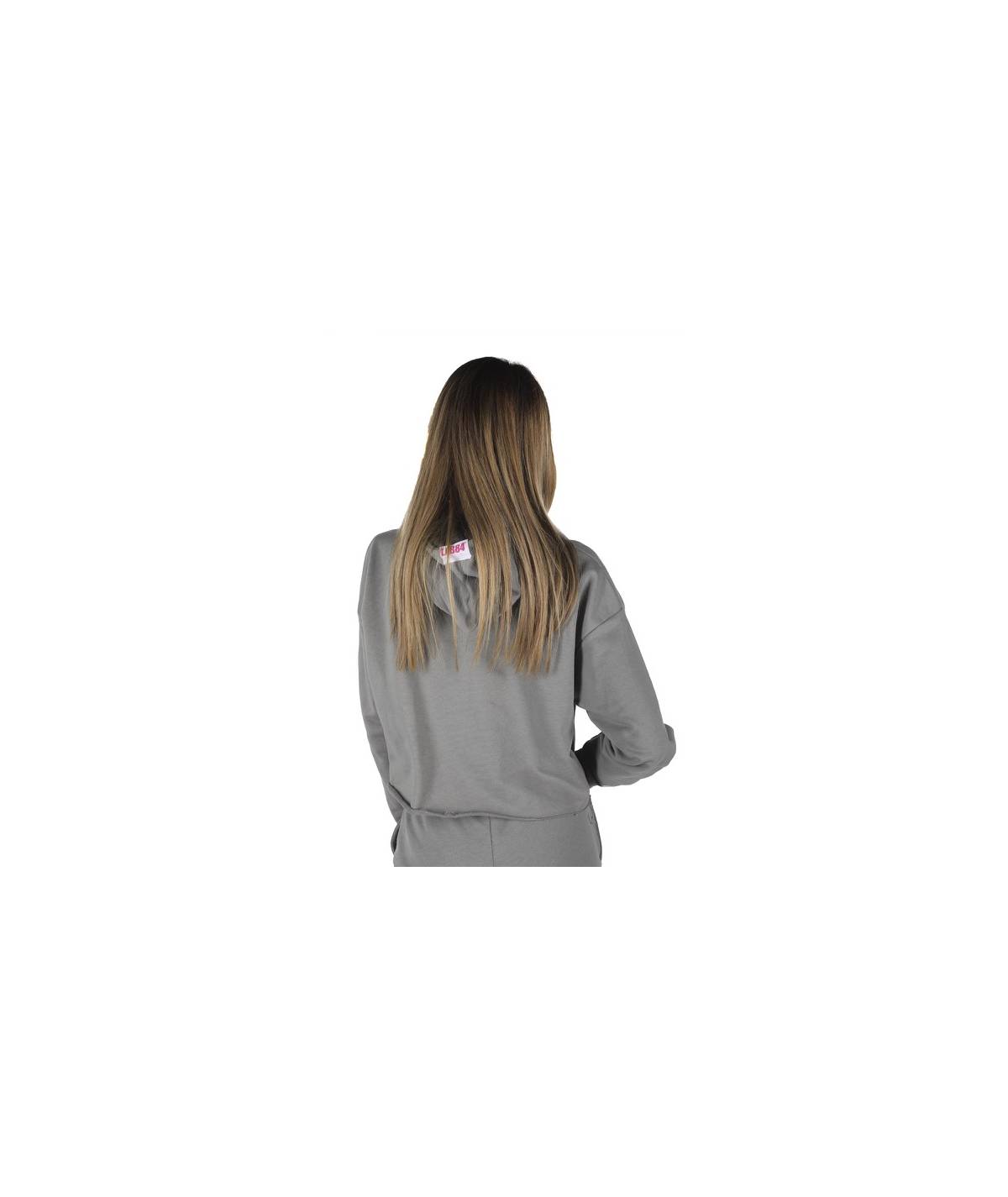 Lab84 FELPA CROP TOP CAPPUCCIO Convenienza