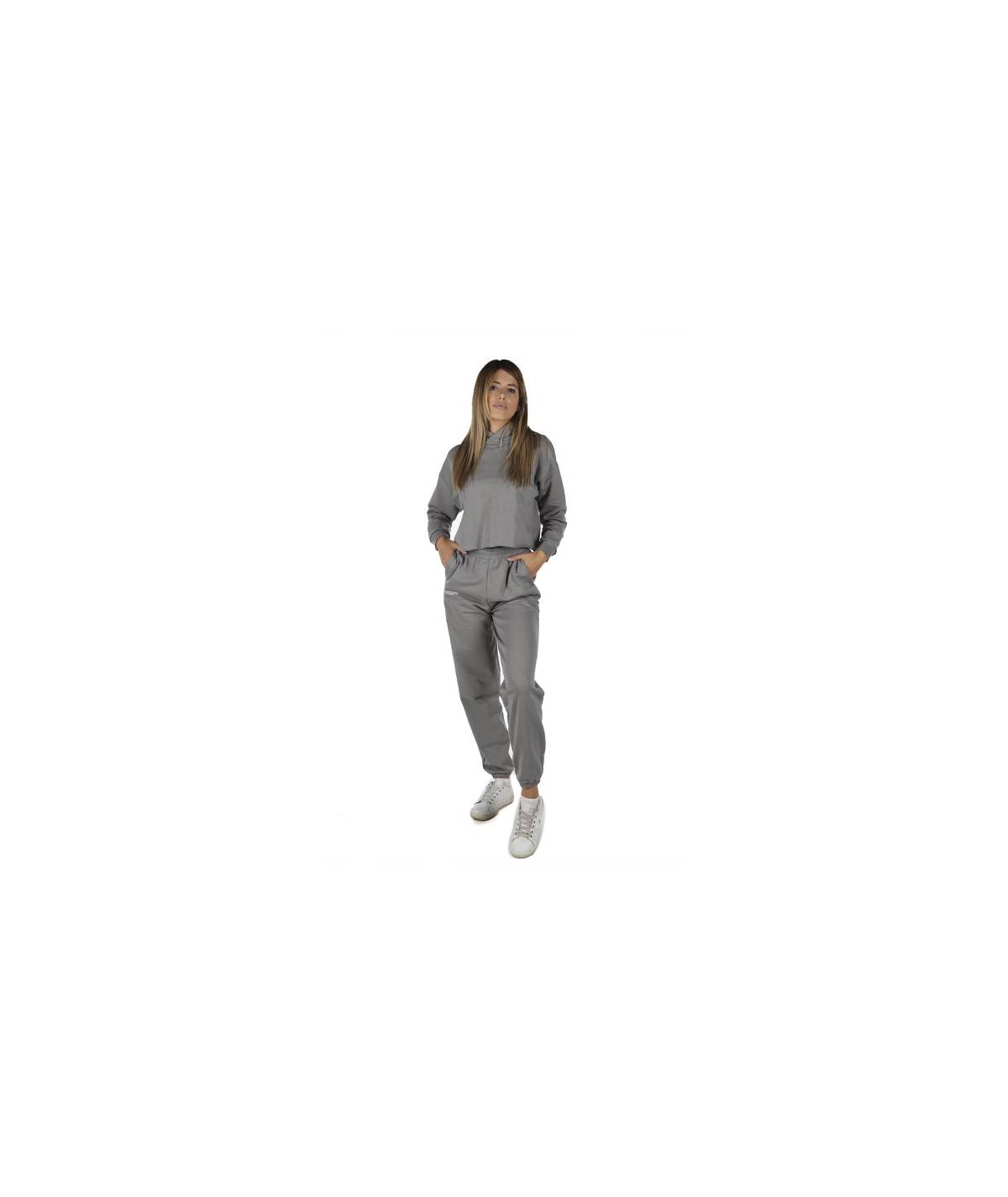 Lab84 FELPA CROP TOP CAPPUCCIO Convenienza