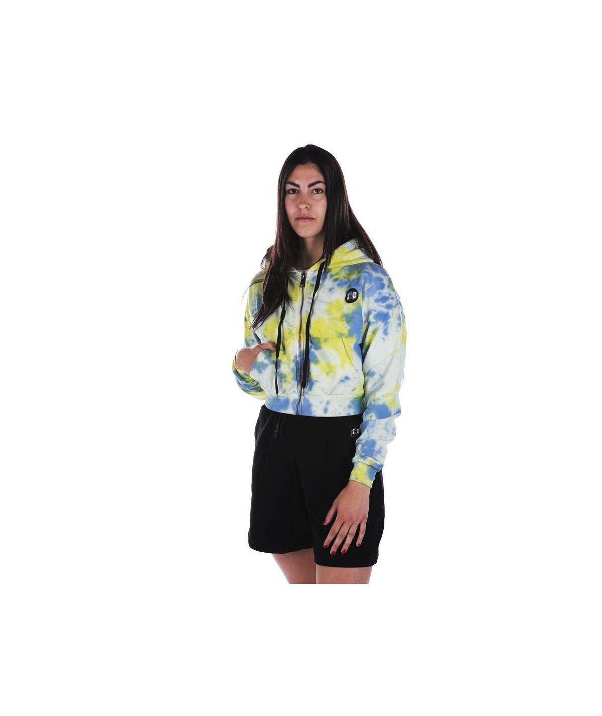Lab84 FELPA ZIP CROP TOP