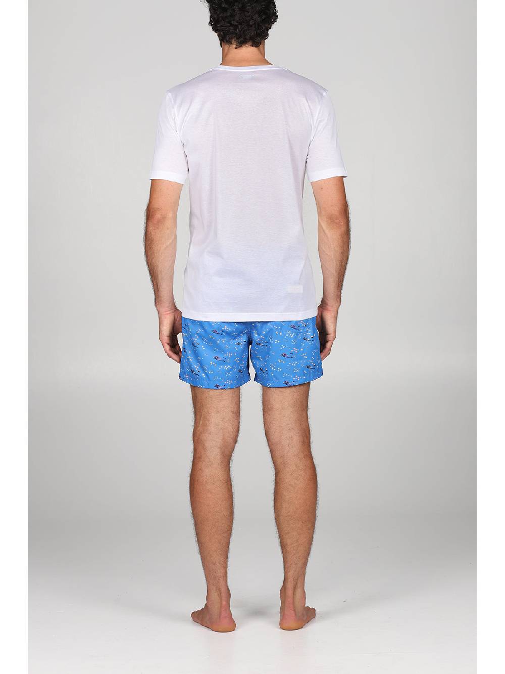 Julipet T-shirt in jersey di puro cotone bianco, con stampa piazzata "sub" Negozi Online