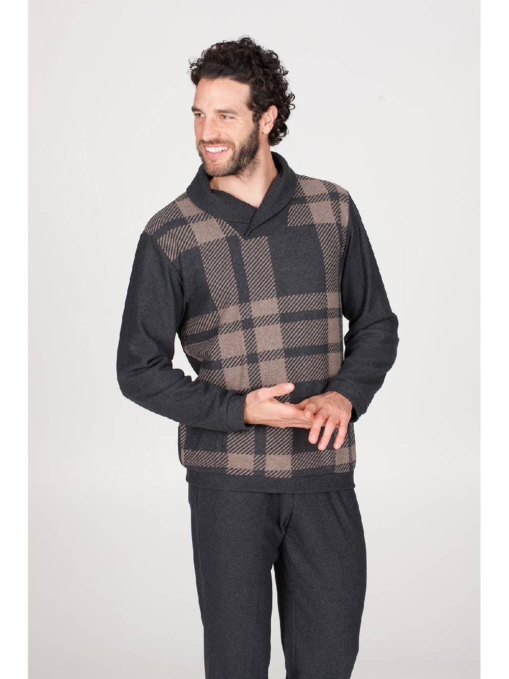 Julipet Pigiama collo incrociato in confortevole jacquard di cotone Promozione