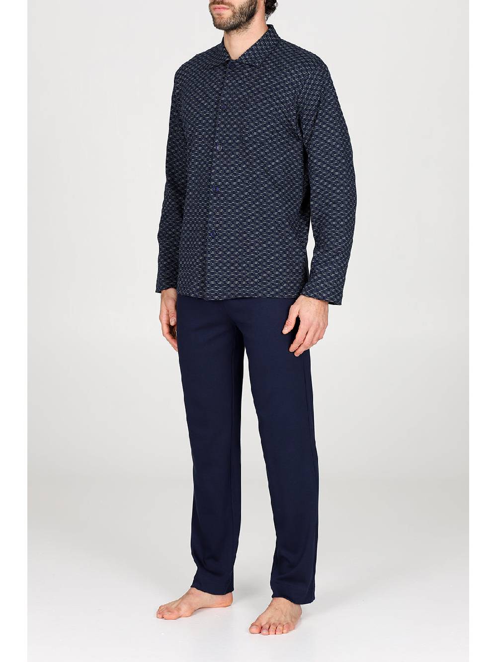 Julipet Pigiama cardigan in caldo interlock di puro cotone Negozi Online