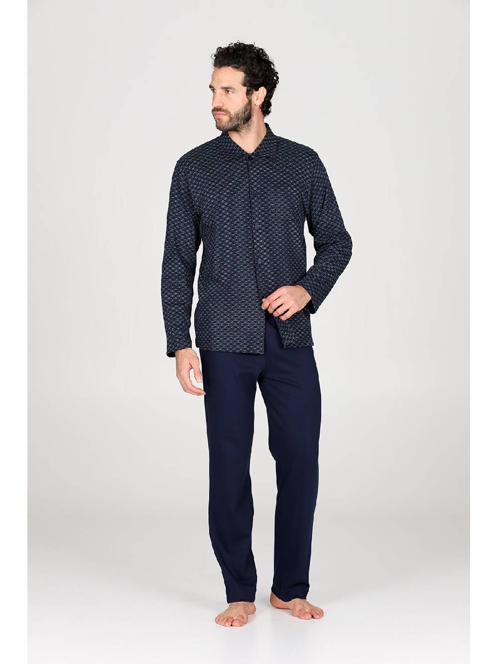 Julipet Pigiama cardigan in caldo interlock di puro cotone Negozi Online