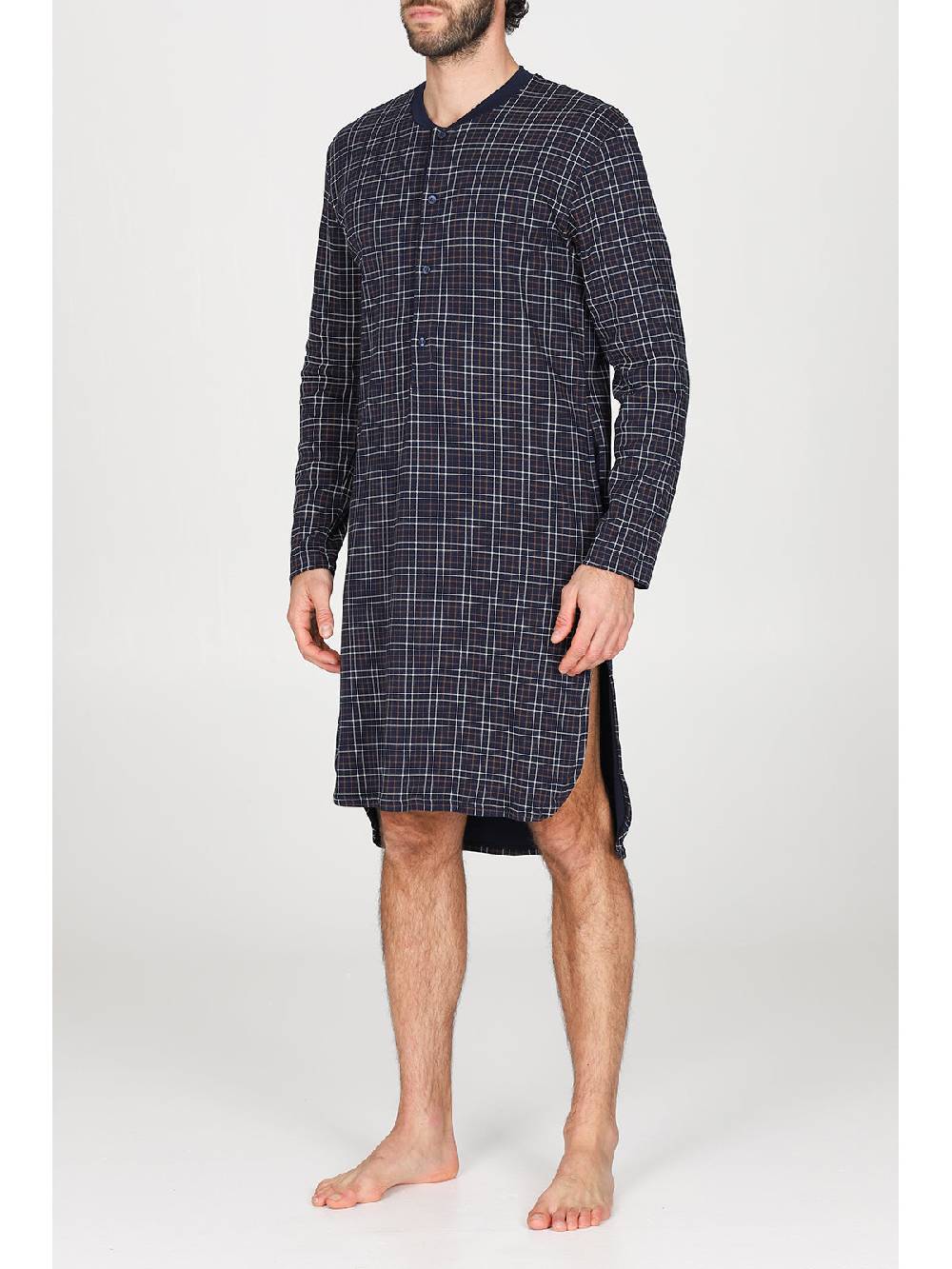 Julipet Camicia da notte in caldo interlock di puro cotone Sottocosto