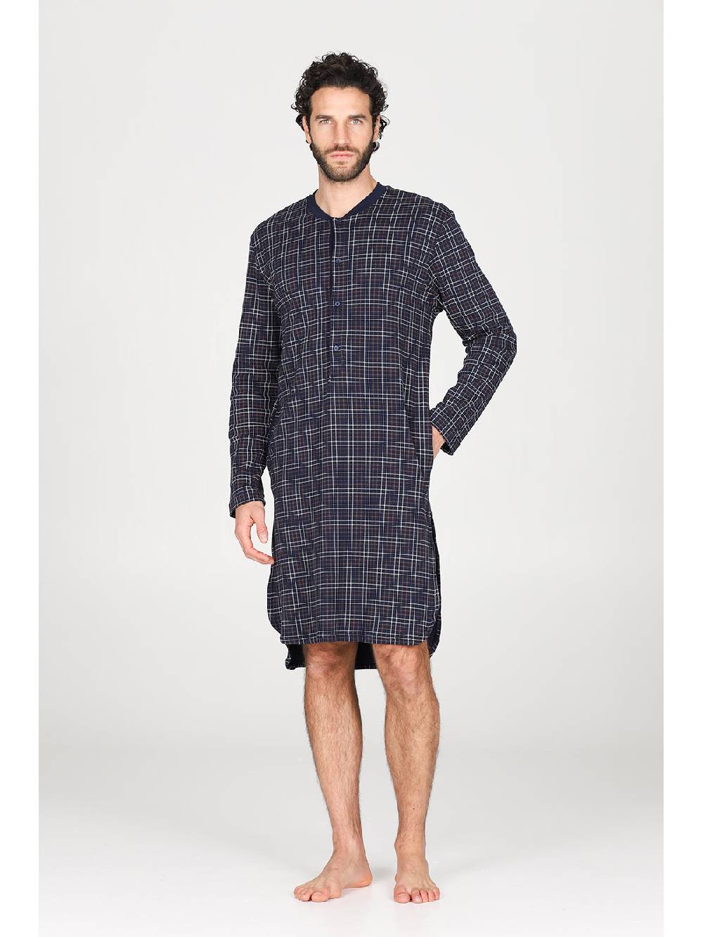 Julipet Camicia da notte in caldo interlock di puro cotone Sottocosto