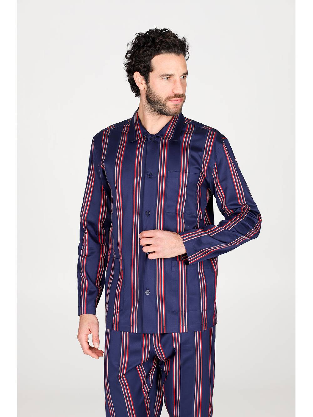 Julipet Pigiama cardigan in pregiato popeline di puro cotone Hotsell