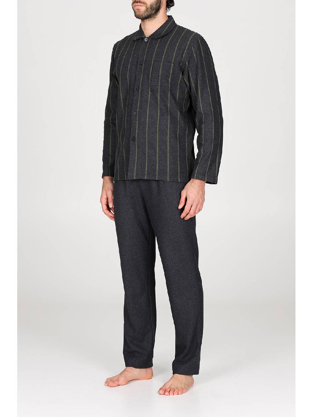 Julipet Pigiama cardigan in confortevole jacquard di cotone Vendita Economica