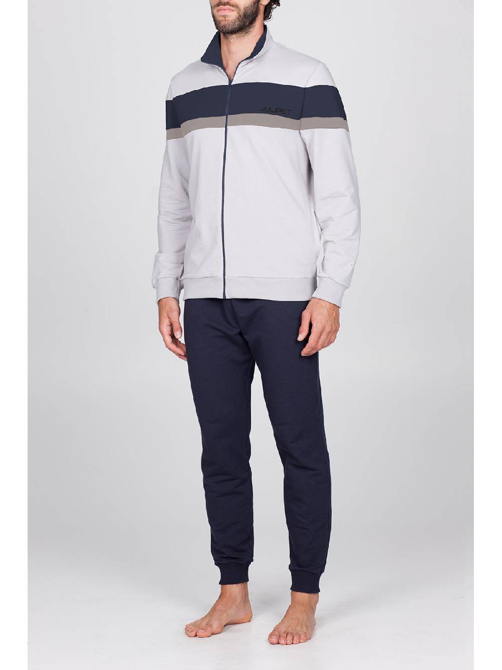 Julipet Tuta zip in confortevole felpa Moda