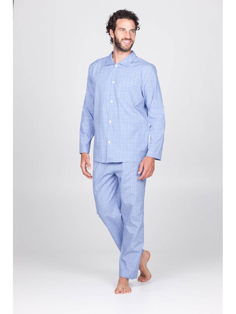 Julipet Pigiama cardigan in pregiato popeline Italia