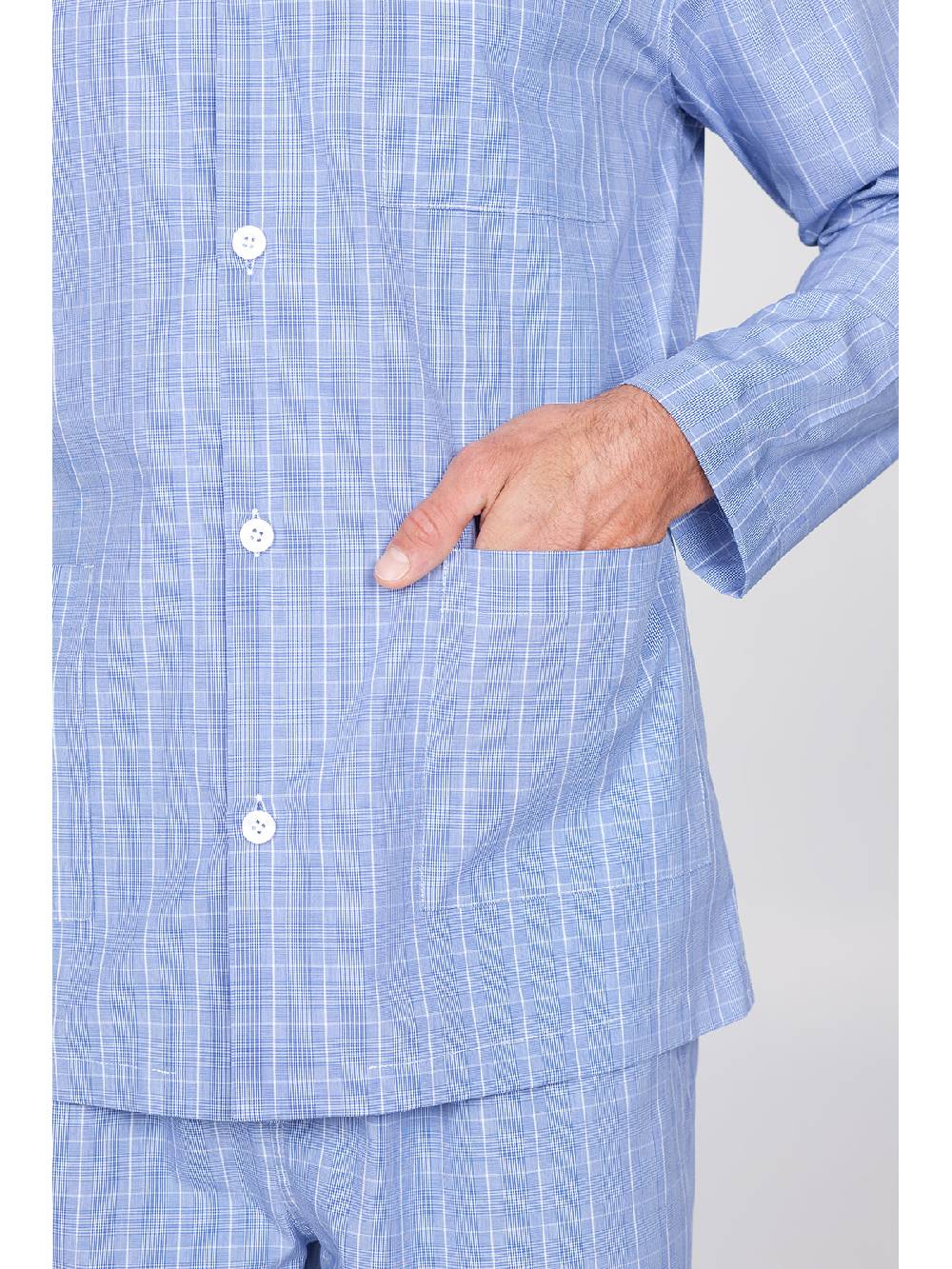 Julipet Pigiama cardigan in pregiato popeline Italia