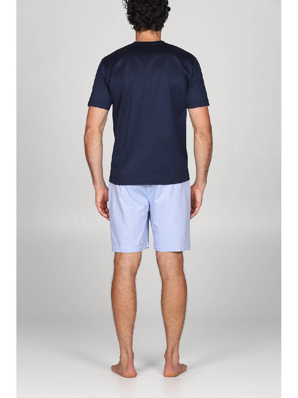 Julipet Pigiama serafino in popeline e luxury jersey, per un comfort contemporaneo Nuovo