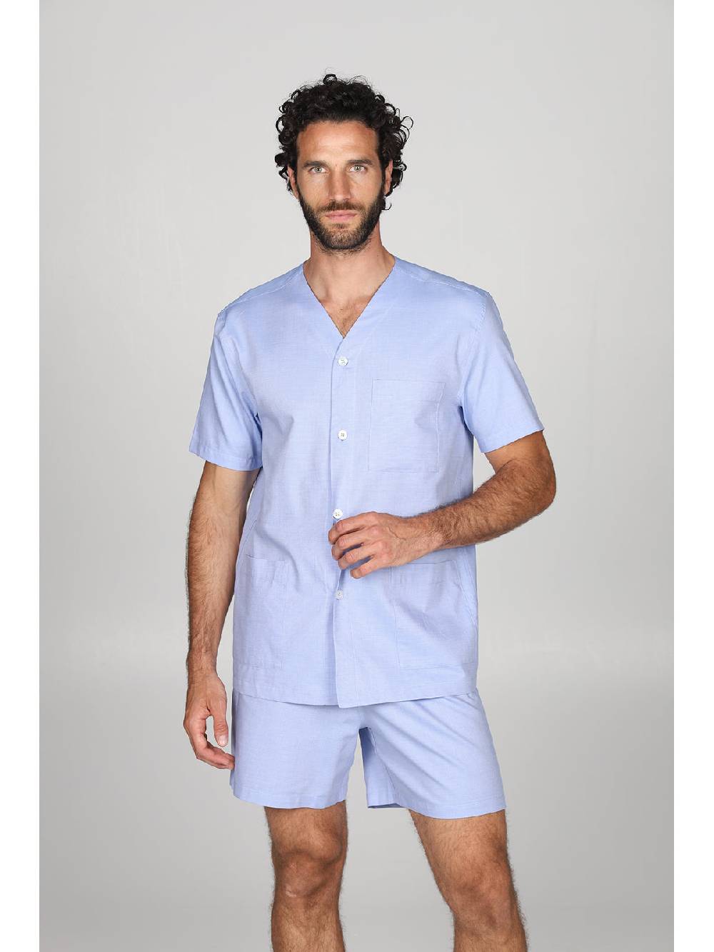 Julipet Pigiama corto cardigan in pregiato popeline, classicità e comfort Acquista Ora