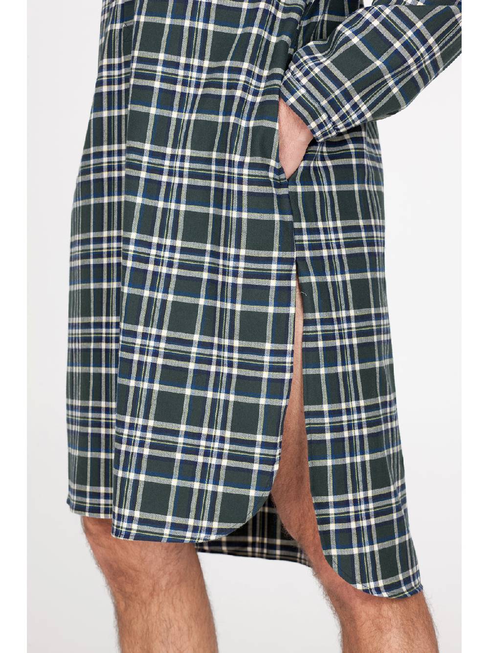 Julipet Camicia da notte in calda flanella di puro cotone
