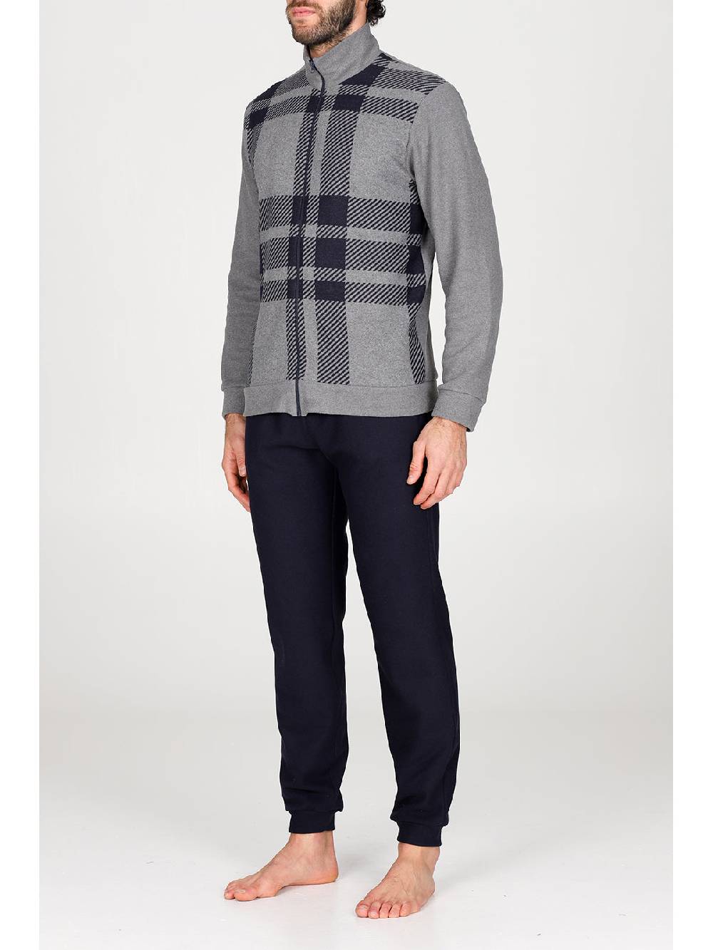 Julipet Pigiama con zip in confortevole jacquard di cotone Promozione