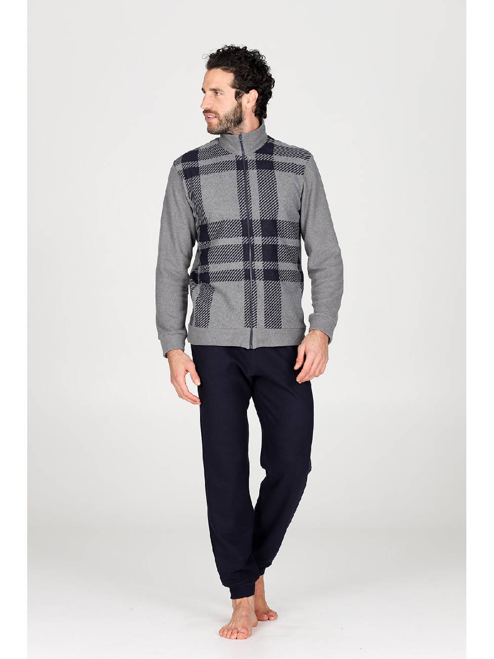 Julipet Pigiama con zip in confortevole jacquard di cotone Promozione