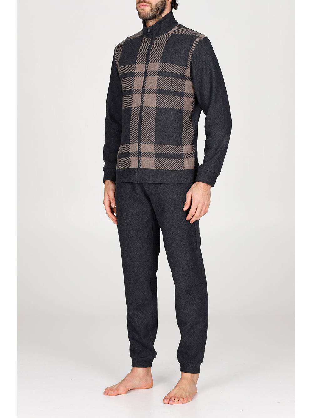 Julipet Pigiama con zip in confortevole jacquard di cotone Spedizione Gratuita