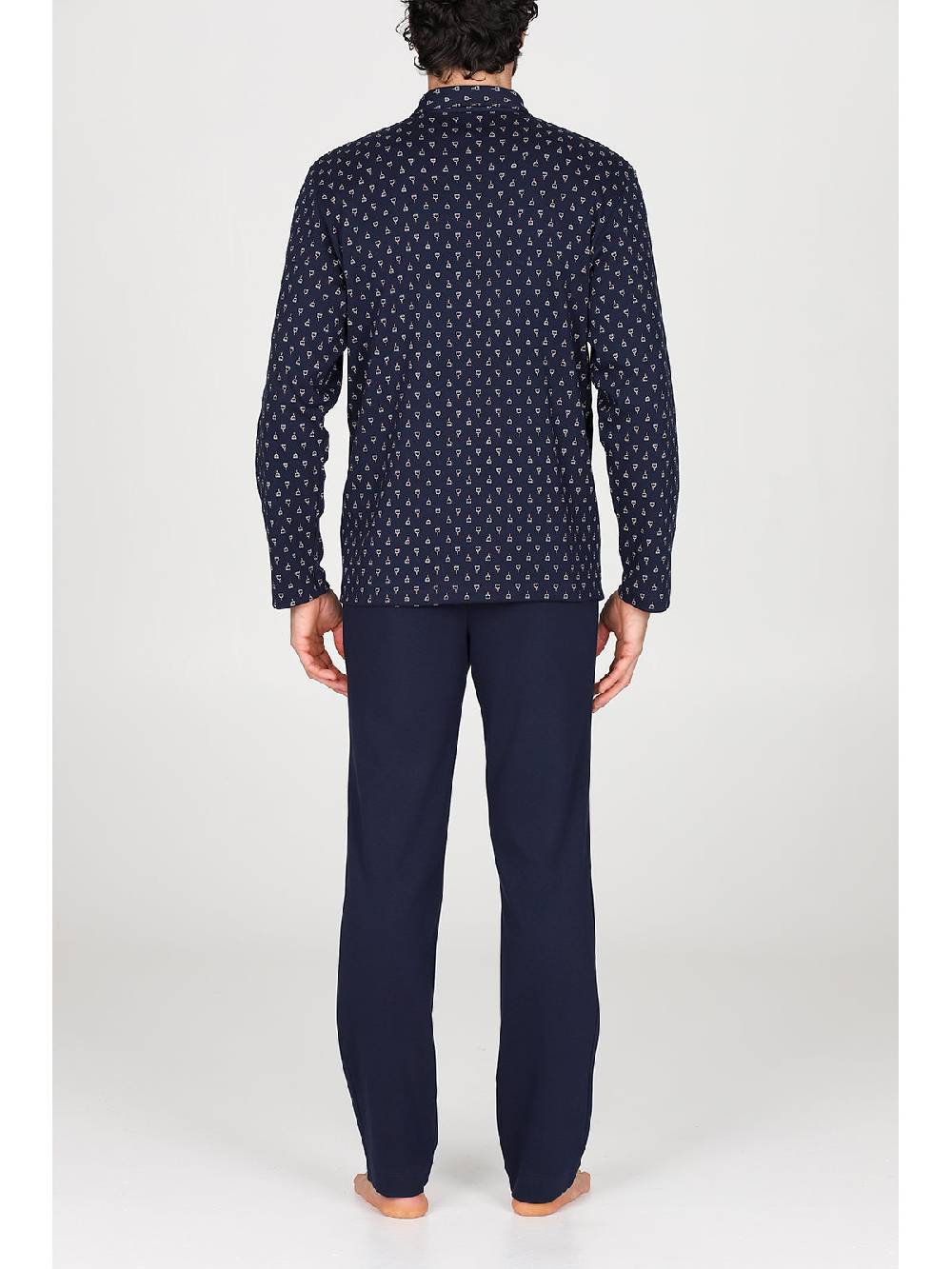 Julipet Pigiama cardigan in caldo interlock di puro cotone Negozi Online