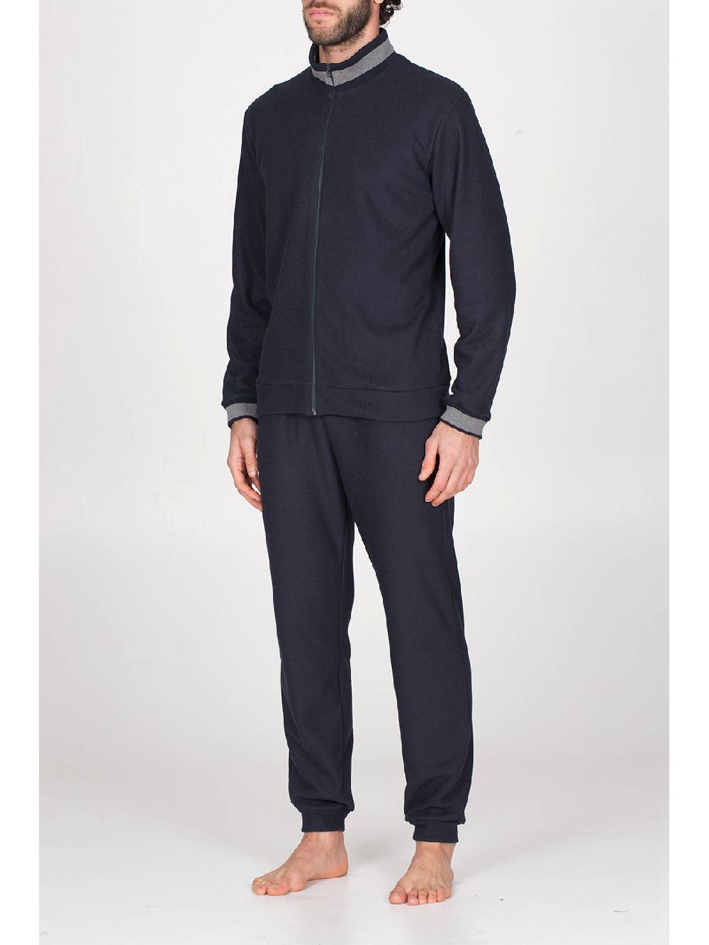 Julipet Tuta con zip in confortevole jacquard punto Milano Sconto