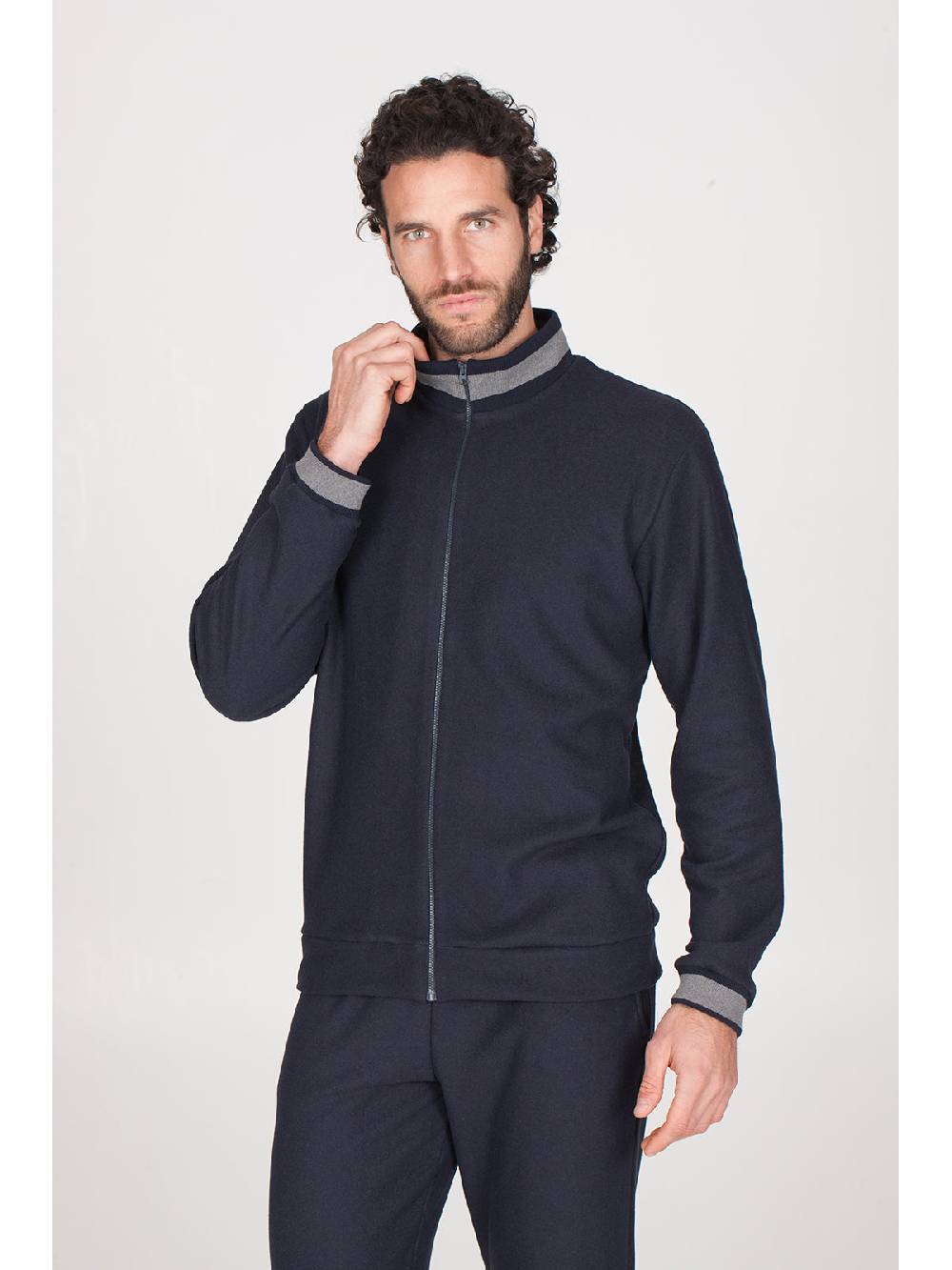 Julipet Tuta con zip in confortevole jacquard punto Milano Sconto