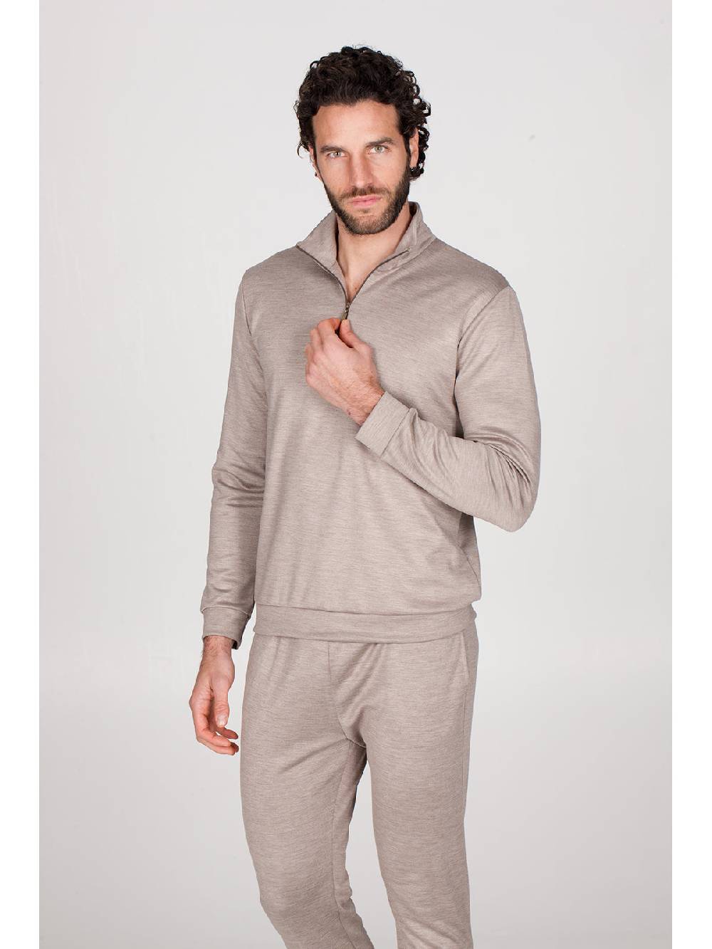 Julipet Pigiama con zip in double jersey seta e cotone Online