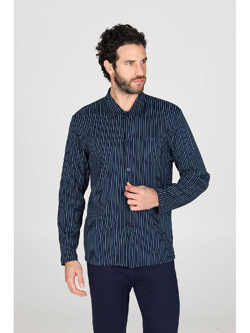 Julipet Pigiama cardigan in caldo interlock di puro cotone Outlet