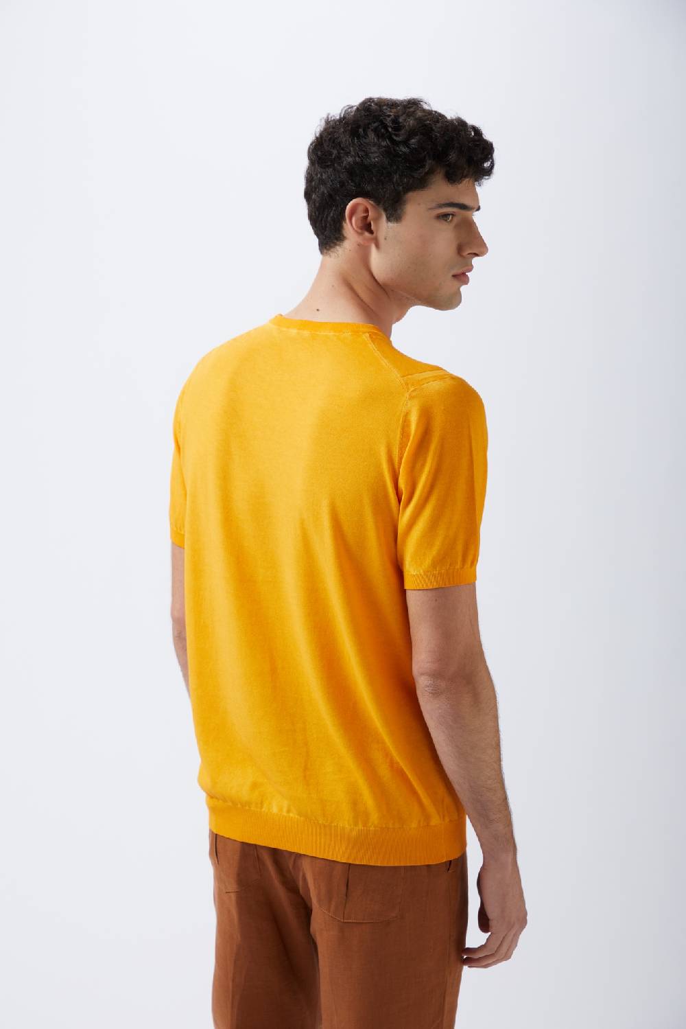 Kangra Cashmere T-Shirt Tintura Wave Rasata Offerta Anniversario